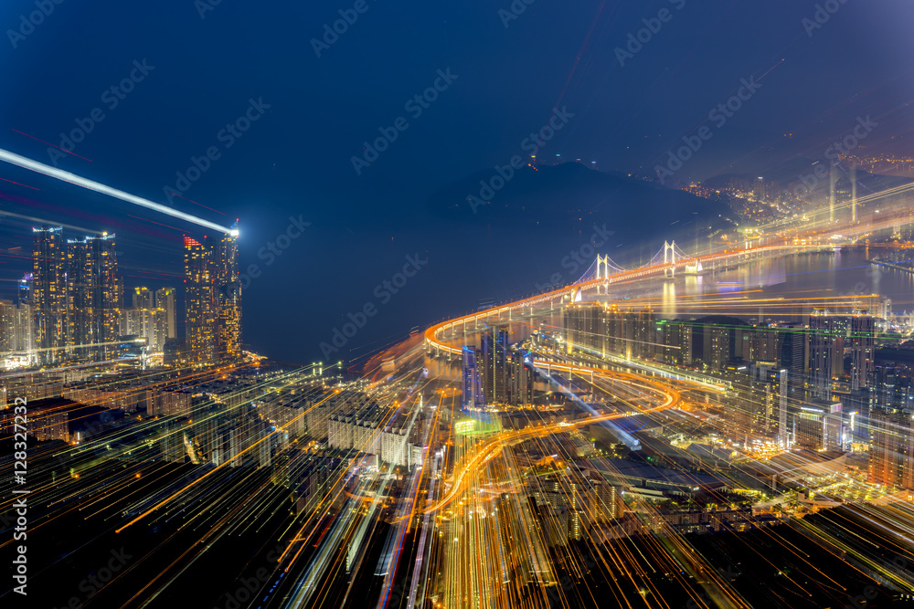 Fototapeta premium Blur of busan,Korea.