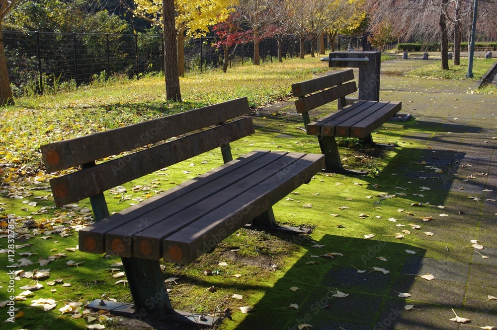 公園のベンチ