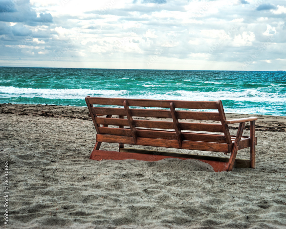 Fototapeta premium Beach Bench