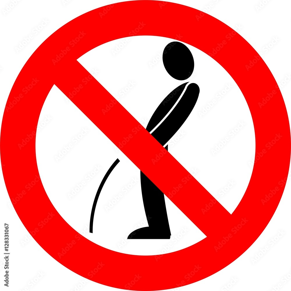 Sign - no peeing