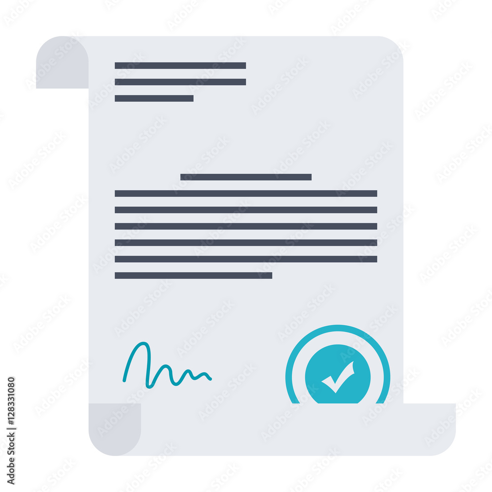 Contract with Stamp and Signature Contract with Stamp and Signature