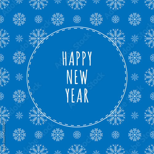 Pattern with snowflakes. Greeting card. New Year and Merry Christmas cards. Vector illustration.