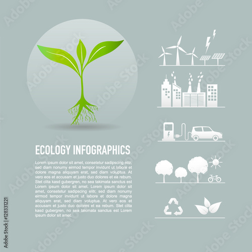Ecology friendly concept, Vector infographics
