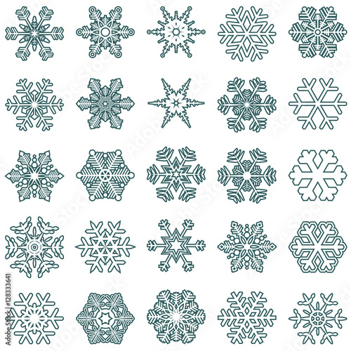 collection of snow stars