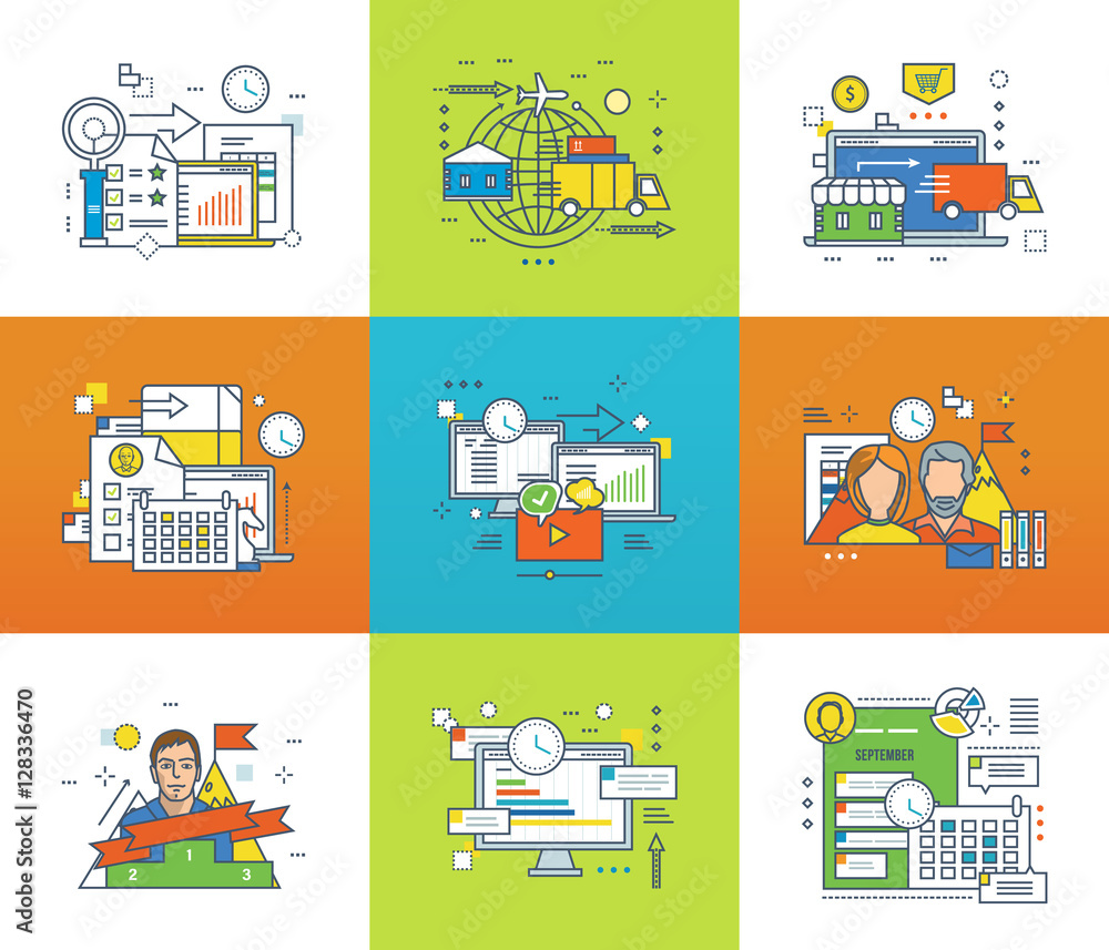 Obraz premium Statistics and analysis, shopping, planning, marketing, management, communication, teamwork