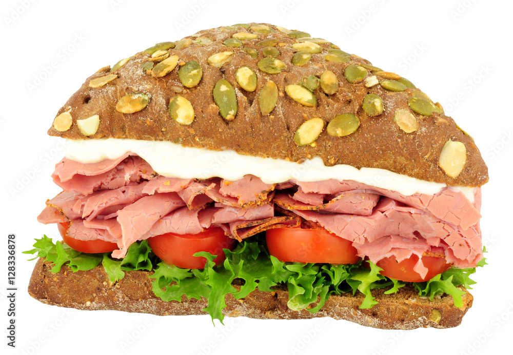 Pastrami Meat And Pumpernickel Bread Sandwich Pastrami Meat And Pumpernickel Bread Sandwich