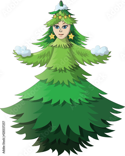 Christmas tree, born in the forest herringbone