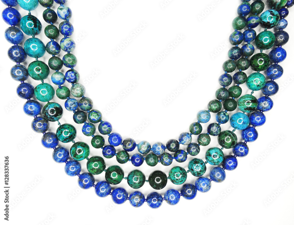 Fototapeta premium semigem necklace with bright crystals jewelry