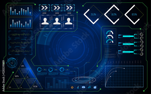 abstract HUD GUI UI interface cyber tech info concept design background