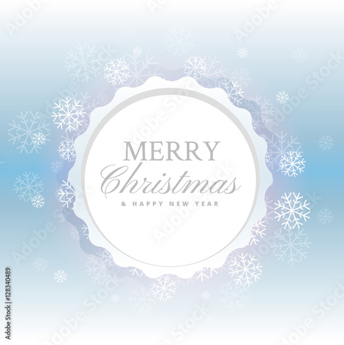 beautiful merry christmas background with snowflakes