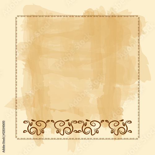 текстура старой бумаги с каймой, векторная иллюстрация