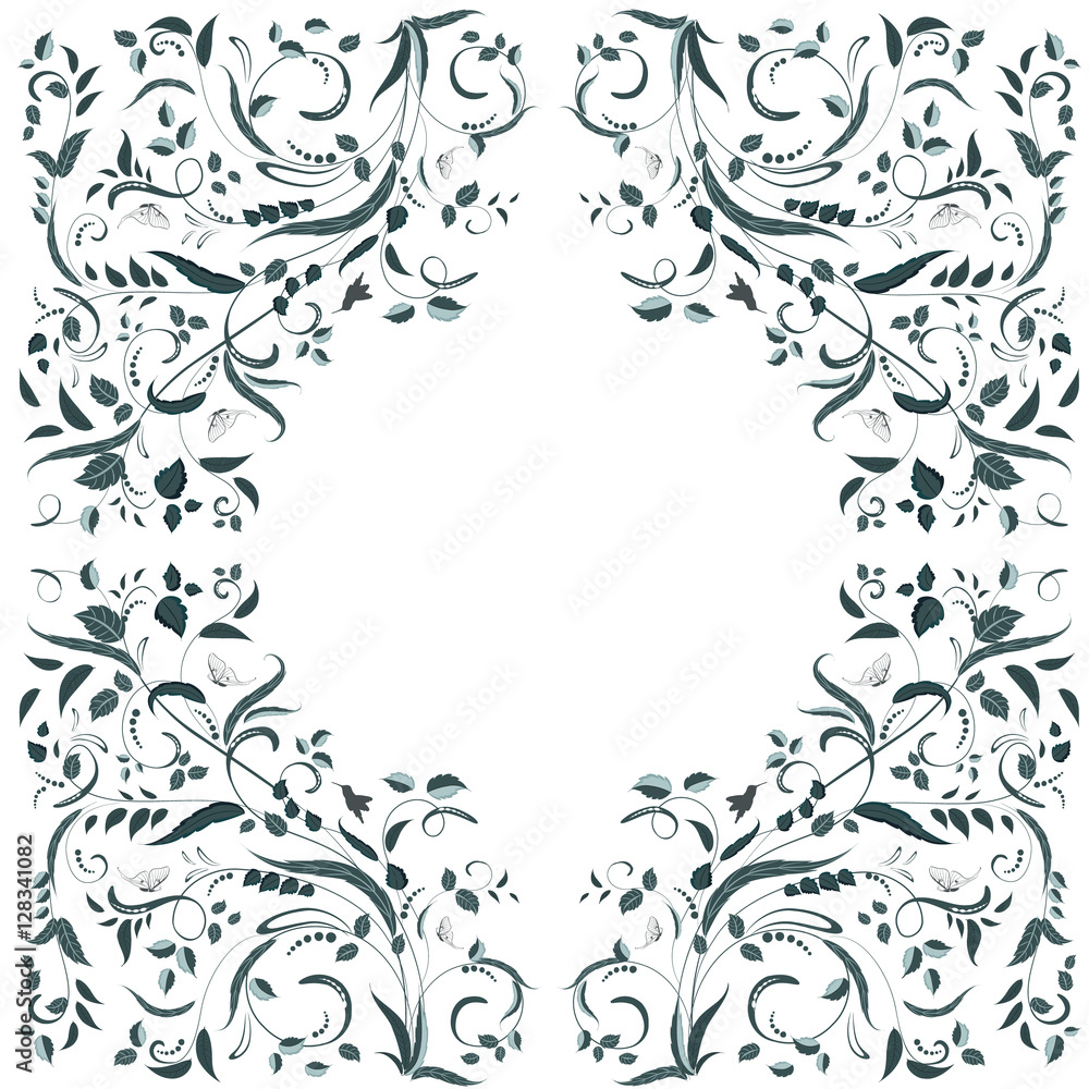 floral swirl border for your design Stock Vector | Adobe Stock