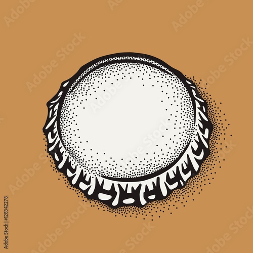 Craft beer bottle cap in vintage style 