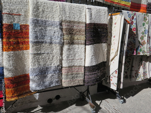 Handmade rugs of Las Alpujarras in Pampaneira, Spain photo