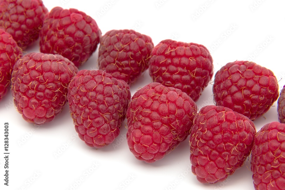 Raspberries isolated on white background Raspberries isolated on white background