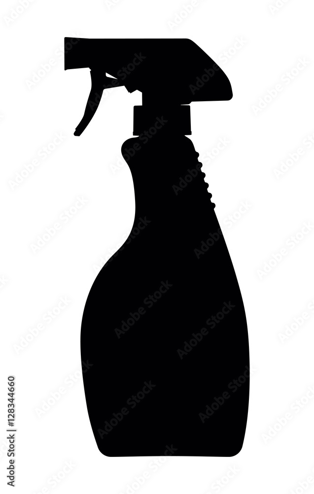 silhouette sprayer on white background, vector illustration Stock ...