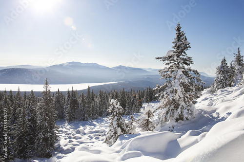 Mountain range Zyuratkul, winter landscape
