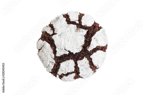 Bilde på lerret Homemade chocolate crinkle cookie powdered sugar