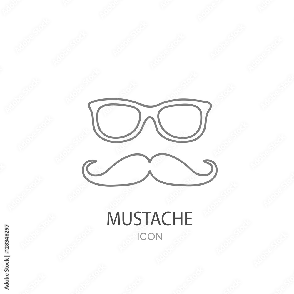 Mustache and Glasses sign icon. Hipster symbol Mustache and Glasses sign icon. Hipster symbol