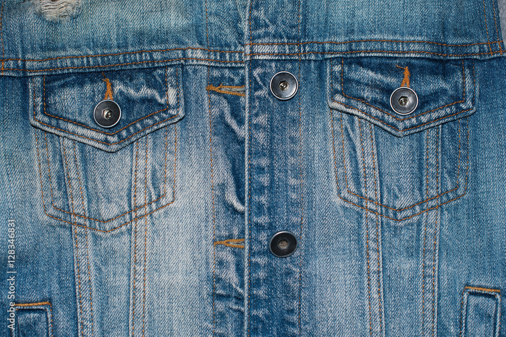 Texture of denim and pocket for background Texture of denim and pocket for background