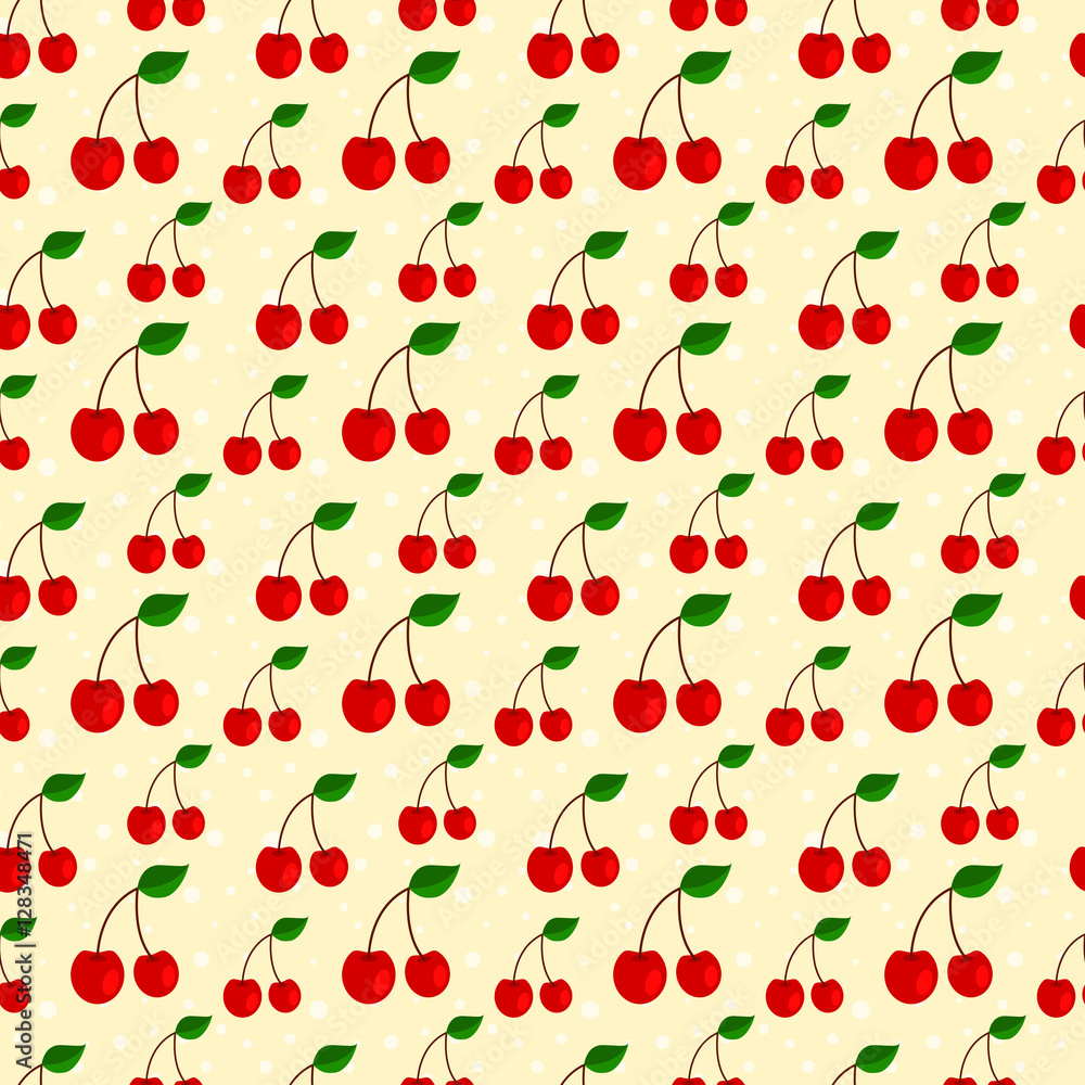 Seamless fruit pattern.