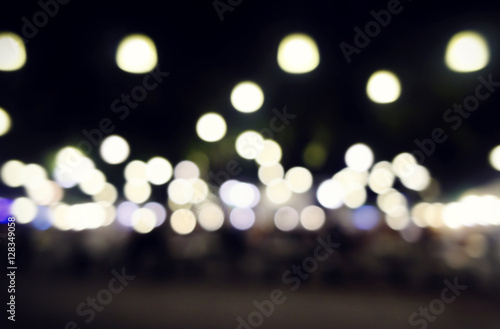 defocused bokeh light, abstract background at night photo © wedninth