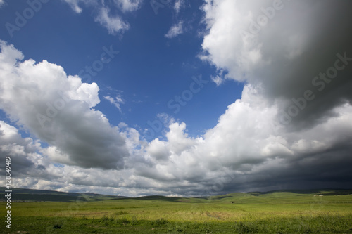 Clouds sky grass