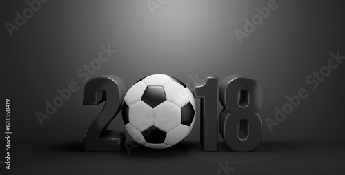 2018 football ball soccer 3d render