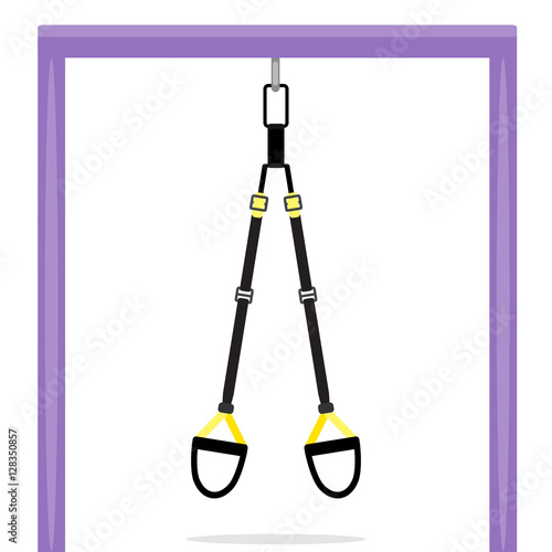 TRX hanging on bar