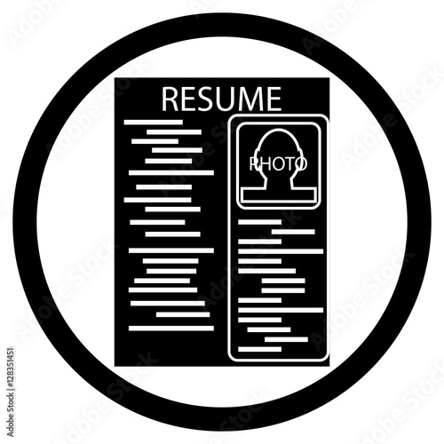 Resume black white icon