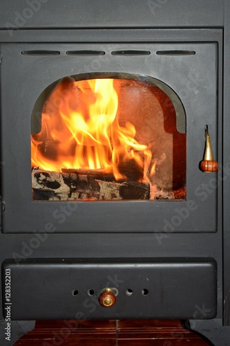 Wood stove close up