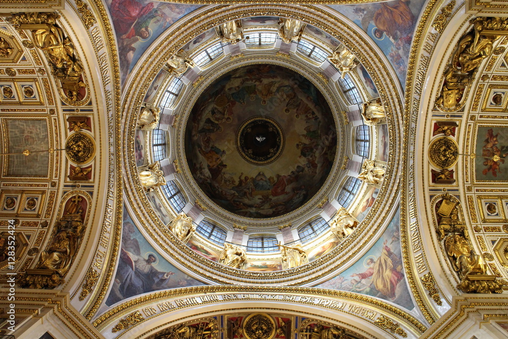 Ceiling in St. Isaac's Cathedral, Saint Petersburg, Russia