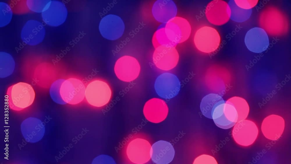 Garland bokeh glittering lights, a real shot video in the blur Garland bokeh glittering lights, a real shot video in the blur