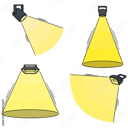 vector set of spotlight