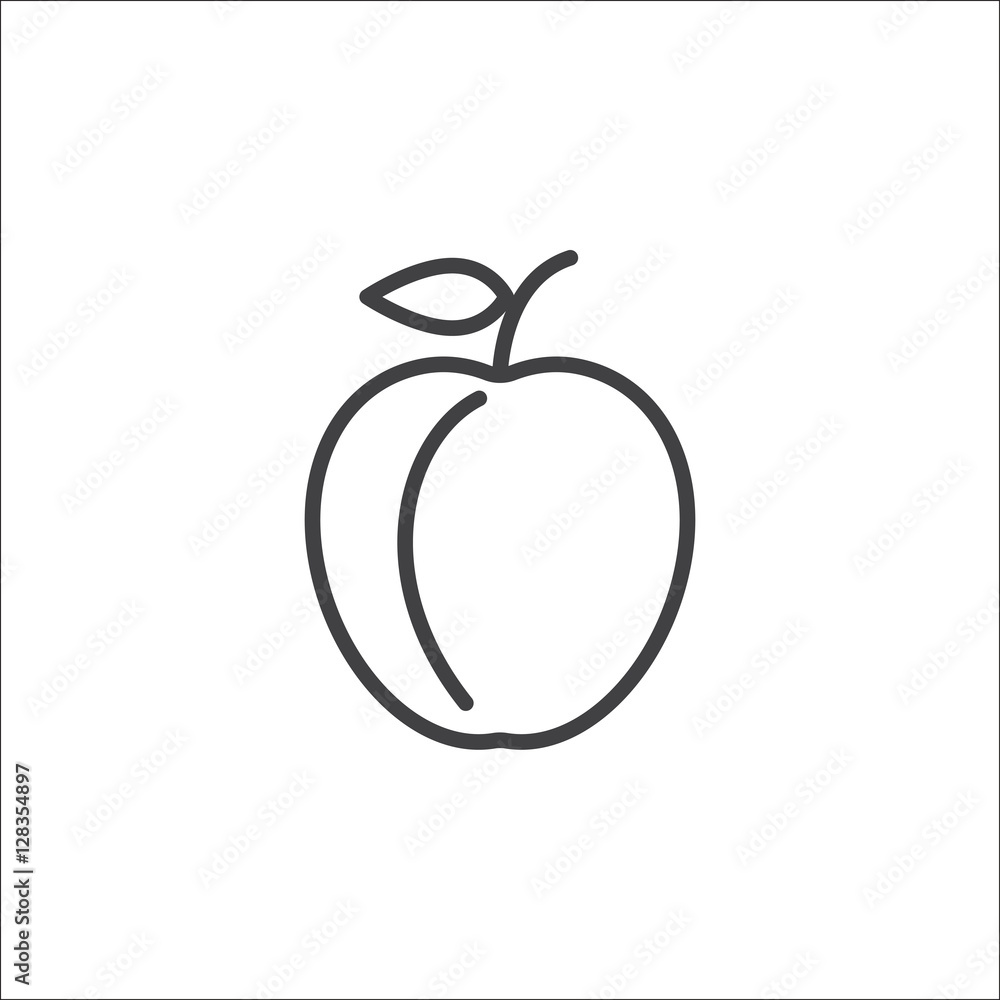 Plum line icon, outline vector sign, linear pictogram isolated on white. logo illustration Plum line icon, outline vector sign, linear pictogram isolated on white. logo illustration
