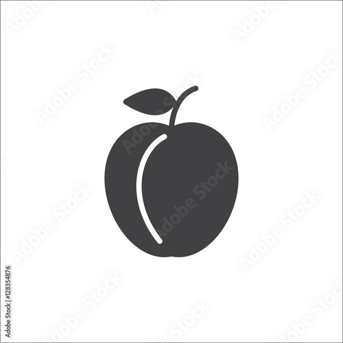 Plum icon vector, filled flat sign, solid pictogram isolated on white, logo illustration