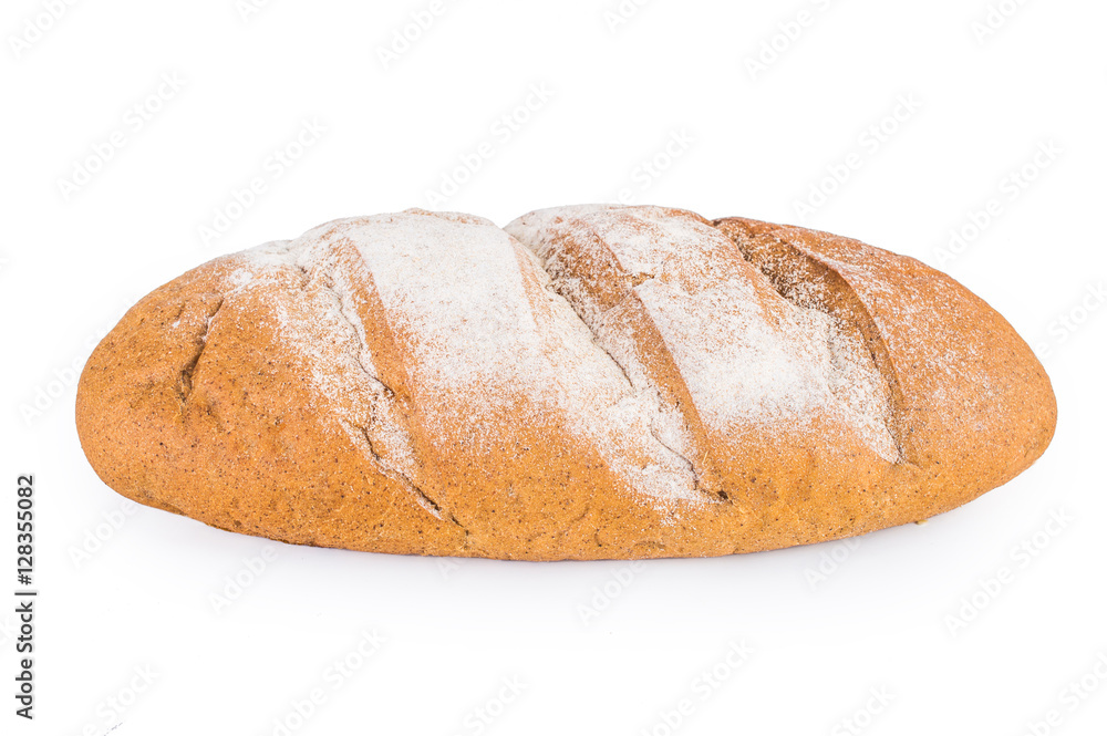 Wheat bread on a white background Wheat bread on a white background