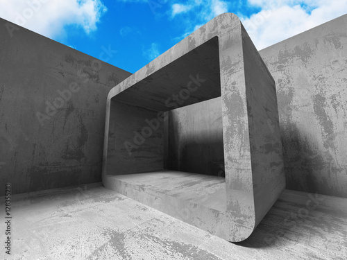 Architecture Concrete Geometric Abstract Background