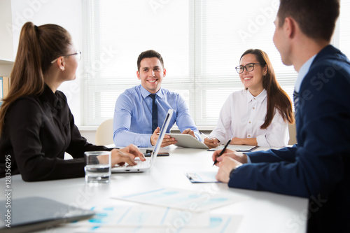 Business people having a meeting