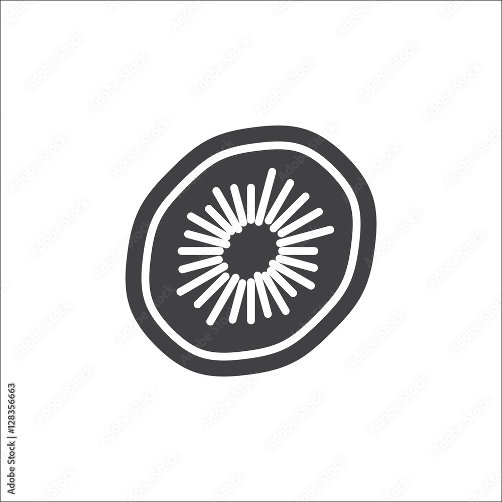 Kiwi fruit icon vector, filled flat sign, solid pictogram isolated on white, logo illustration Kiwi fruit icon vector, filled flat sign, solid pictogram isolated on white, logo illustration