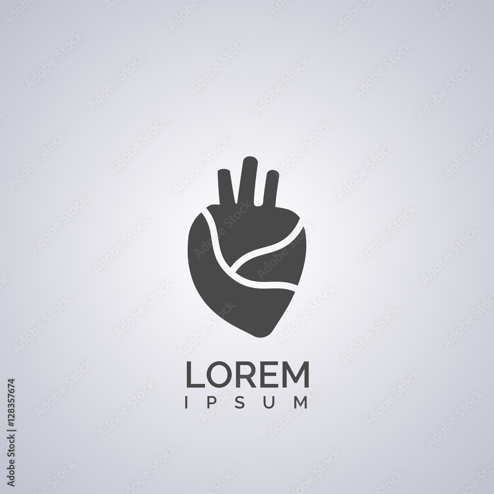 Fototapeta premium human heart icon