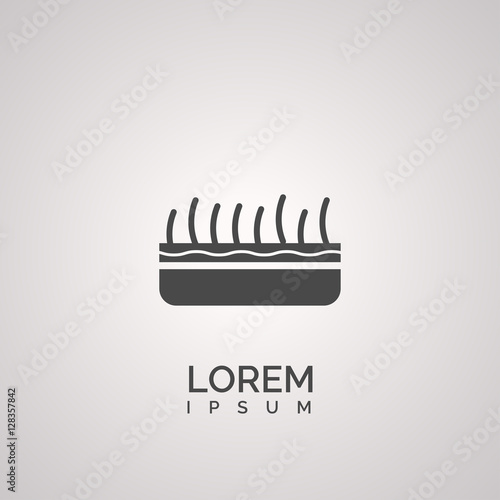 skin hair icon design