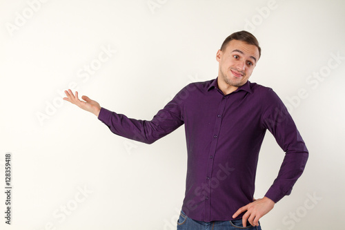 Businessman presents something. It makes a report. Specifies the chart. He has a lot of emotion.