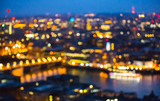 Abstract blur bokeh city of London night lights. Image for background. 