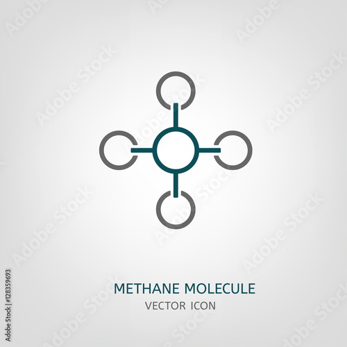 Methane Molecule Icon 
