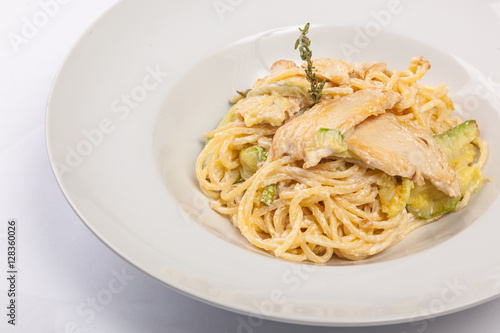pasta with chicken and Zucchini