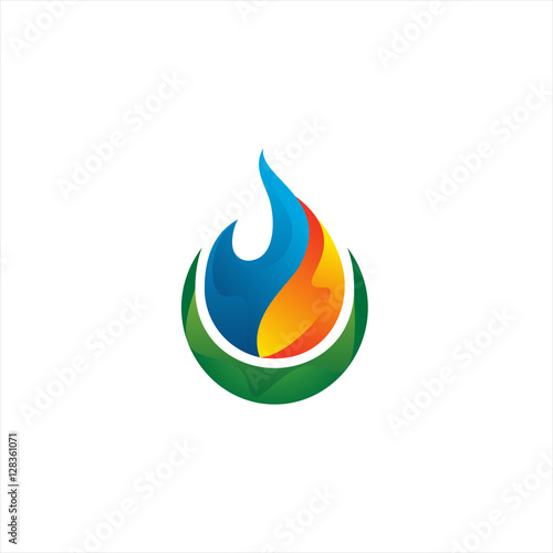 flames energy concept vector logo
