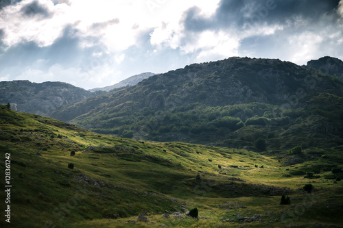 High mountains and clouds, beautiful natura landscape