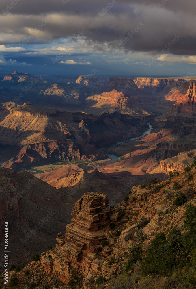 Impressive Landscape of Grand Canyon from North Rim; Arizona; Un