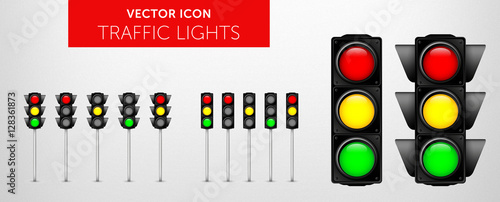 Signal road light traffic, urban & semaphore icon - Vector icon pack VOL.1 photo